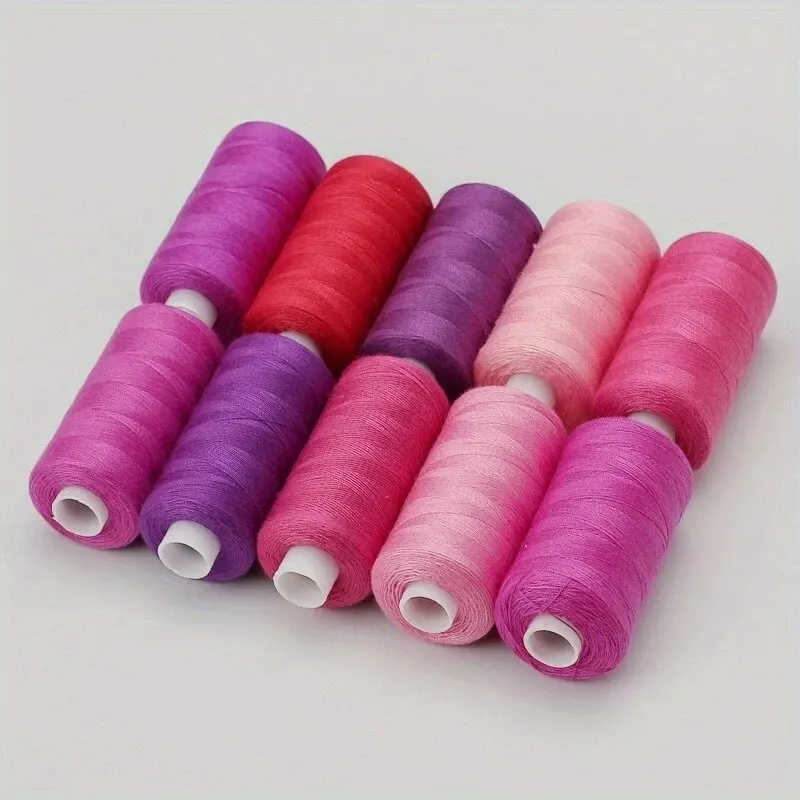 10pcs/Pack Assorted Colors Sewing Thread Polyester Sewing Thread, For Domestic DIY Sewing And Embroidery