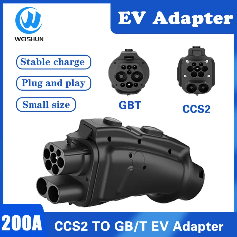 200A Electric vehicle DC Fast charging CCS2 To GBT EV Charger Adapter for Chinese GBT EVS CCS Super Charger to GBT Cars