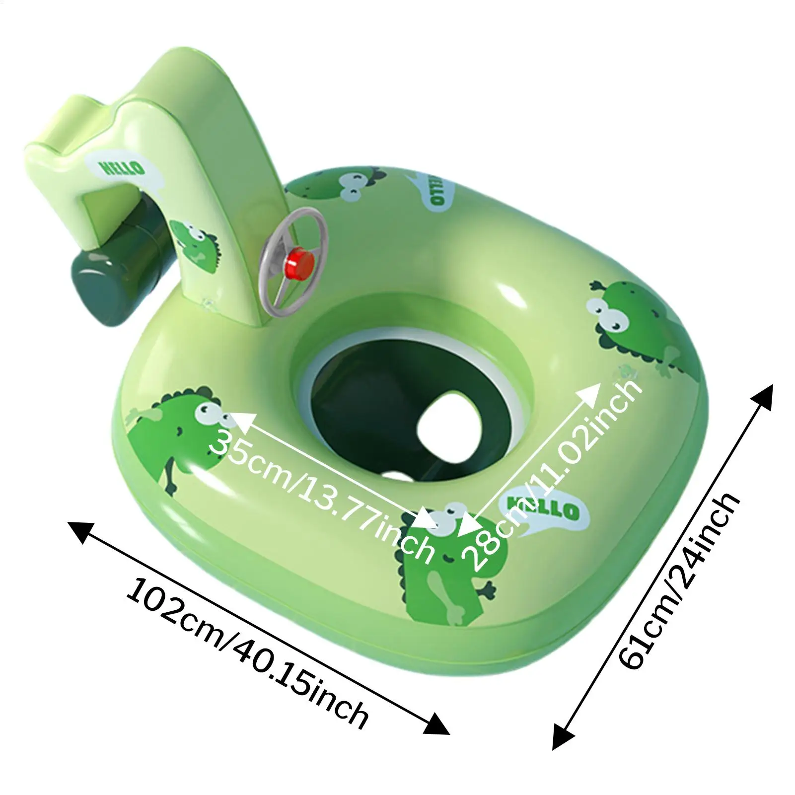Flutuadores de piscina para crianças em formato de escavadeira, anel de natação para bebês, brinquedos de praia, flutuador de piscina para crianças de 2 a 6 anos
