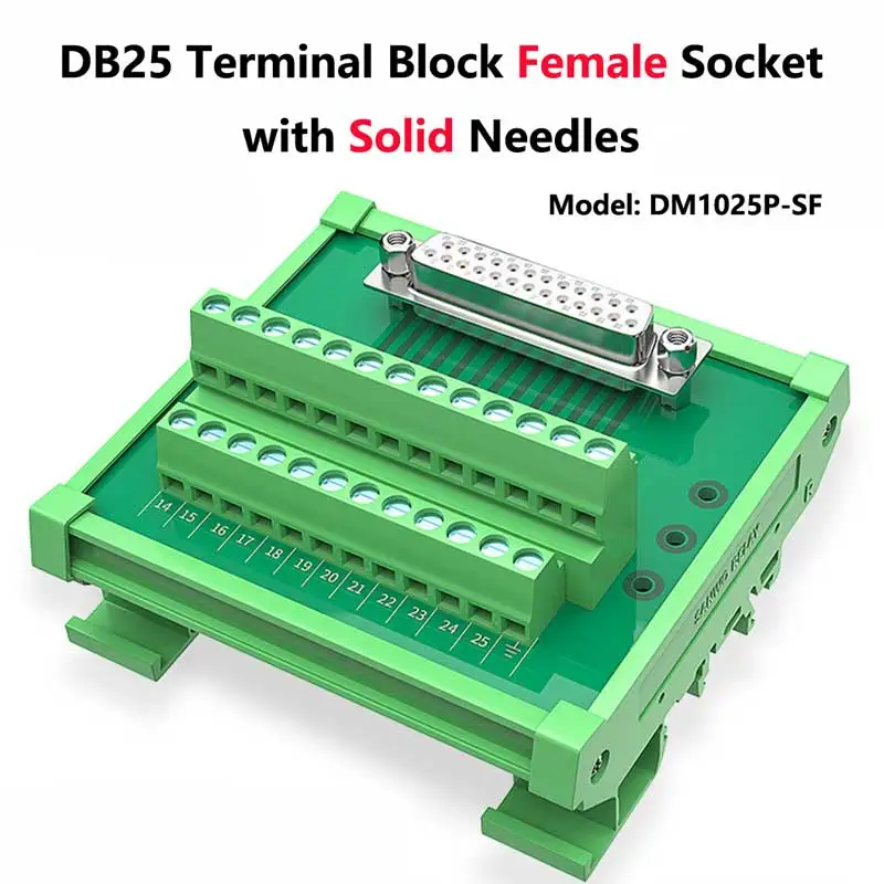 DB25 bez spawania wtyk męski gniazdo żeńskie przekaźnik zacisk blok 25 Pin złącze portu szeregowego płytka przyłączeniowa automatyczne moduł szyny