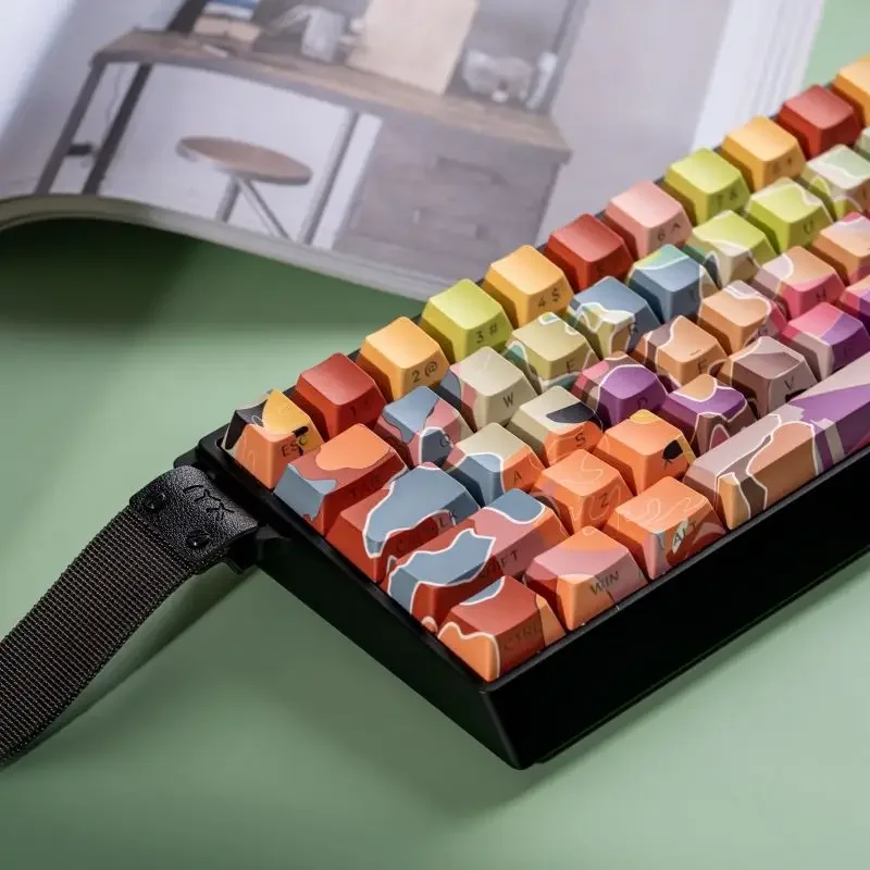 Artist keycaps Original side engraved light-transmitting PBT five-sided sublimation keycaps