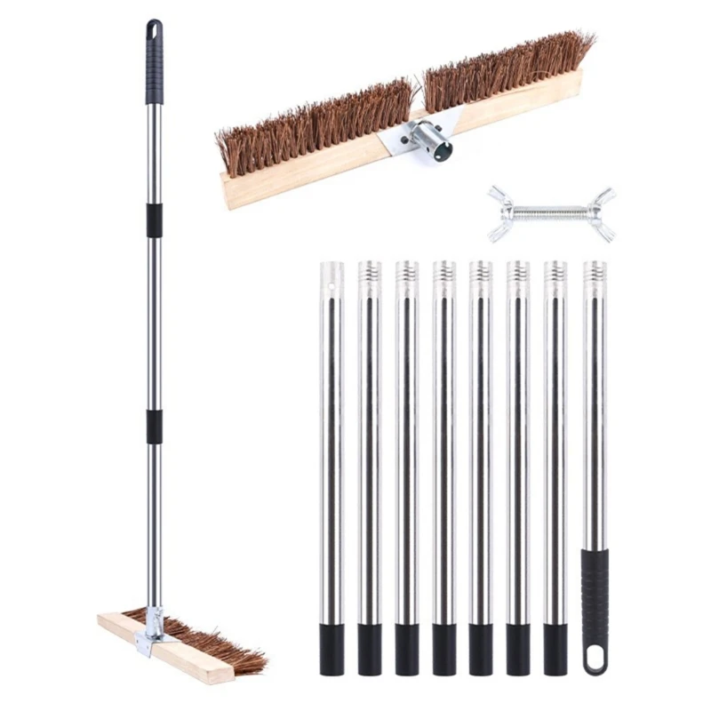 Detachable Roof Brush with Extension Handle for Property Debris Work best sale