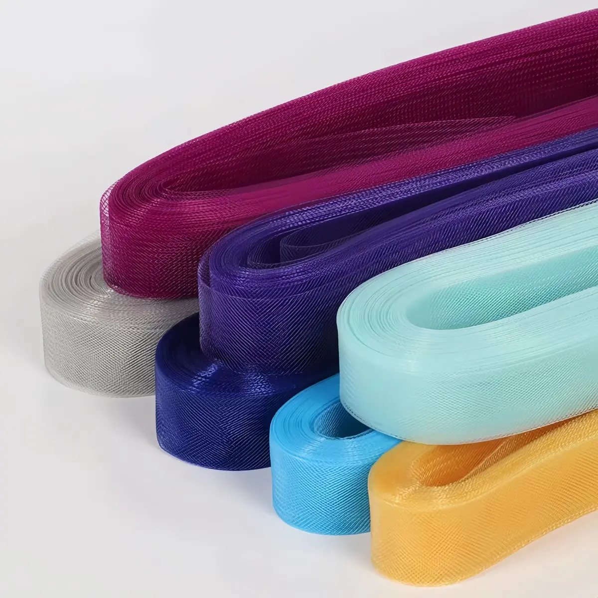 Horsehair Braid Mesh Ribbon Trim Polyester Netting Material for Wedding Gowns Dance Dresses Millinery Hats Fascinator Headpieces
