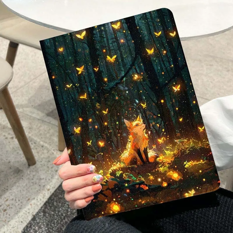 Fox Popular Cute Art For iPad Pro Air Mini 2 3 4 5 6 7 7th 8th 9th 10th 11th 10.2 9.7 10.5 10.9 11 12.9 13 Tablet Case