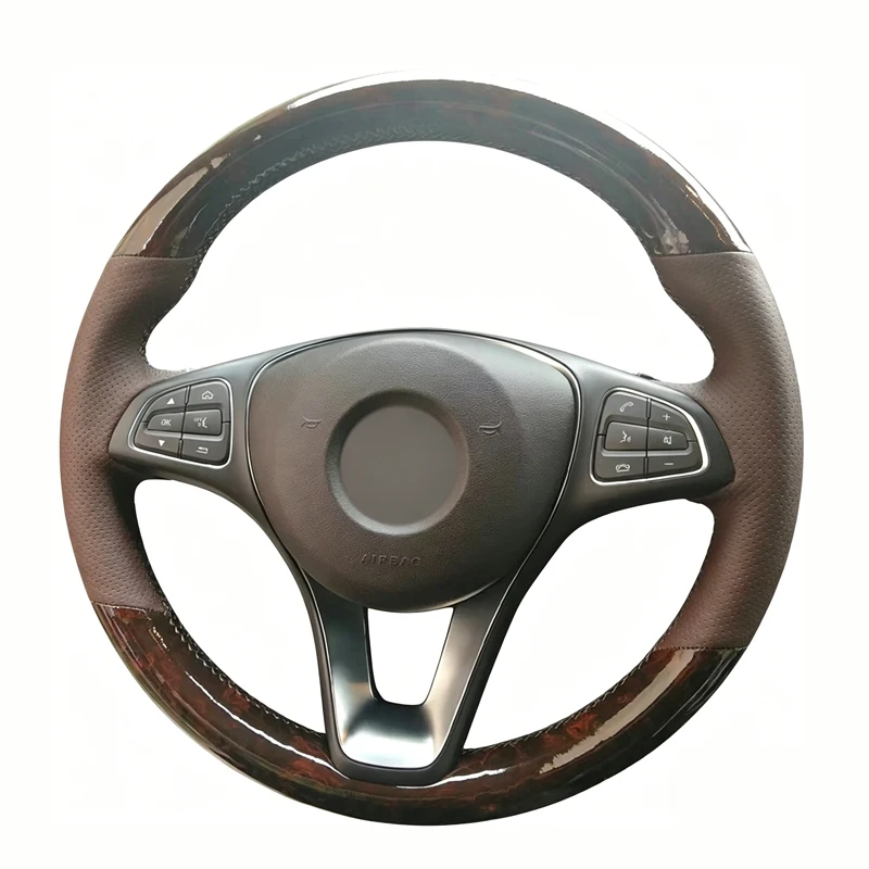 

Чехол на руль автомобиля для Mercedes-Benz W176 W246 W205 C117 C218 X218 W213 X156 X253 W166 X166 EQV W447, кожаный, ручной работы