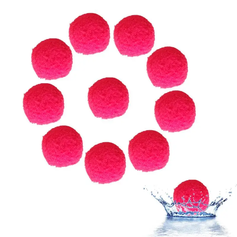 10pcs palline d'acqua riutilizzabili palla assorbente d'acqua giocattoli da piscina per bambini Soft Cotton Splash Soaker Ball Summer Swimming Beach Pool Outdoor