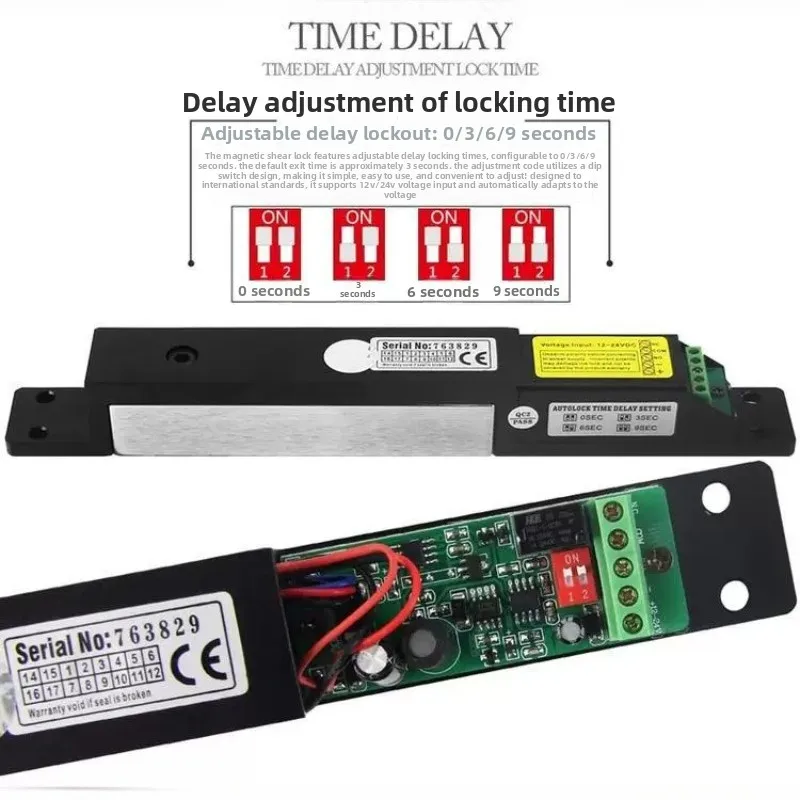 KOB Shear Magnetic Lock 12V24V Electric Control Magnetic Suction Lock 1000KG Kg Access Control Electromagnetic Lock