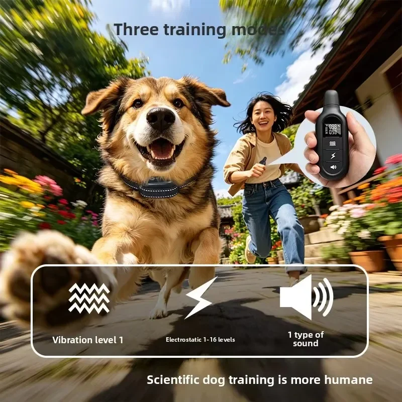 1000M Dog Training Collar All Size Waterproof Electric Collar for Dog Training Rechargeable IPX7 Waterproof  Anti Bark Collar