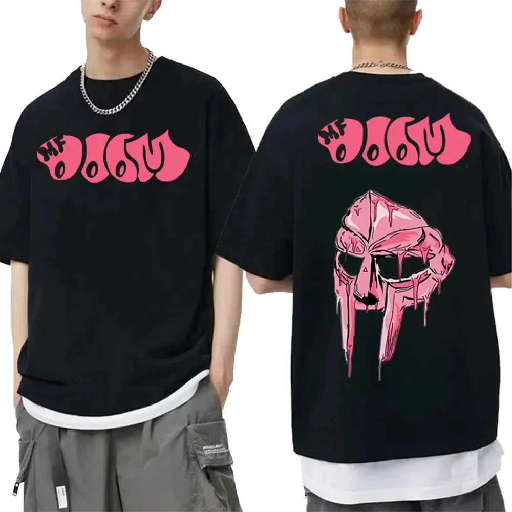

Singer Mf Doom Madlib Madvillain Double Sided Graphic Tshirt Tops Male Loose Hip Hop T Shirt Men Women Fleece Cotton T-shirts