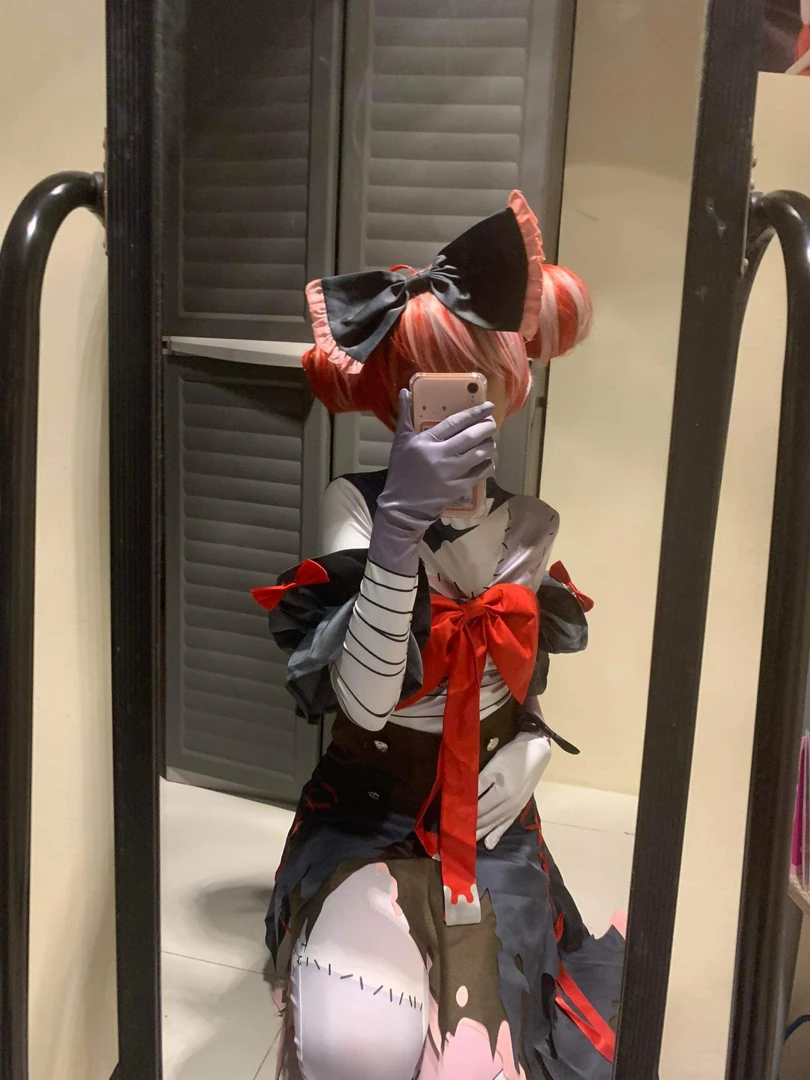 【Wetrose】متوفر في المخزون أزياء Kureiji Ollie التأثيرية Hololive ID Indonesia Holo Vtuber Zombie مجموعة كاملة من الشعر المستعار لعيد الهالوين وعيد الميلاد