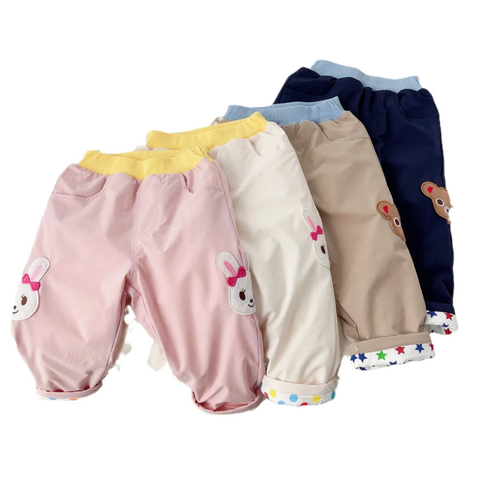 

Japanese Double-layer Thick Little Bear Bunny Warm Woolen Pants For Autumn And Winter 2025 New Double-layer Warm Pants