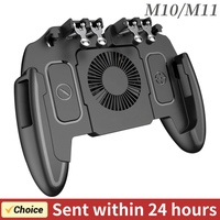 For PUBG Mobile Joystick Controller L1R1 Trigger Gamepad for iOS Android Six 6 Finger Call of Duty Mobile Gamepad Cooling Fan