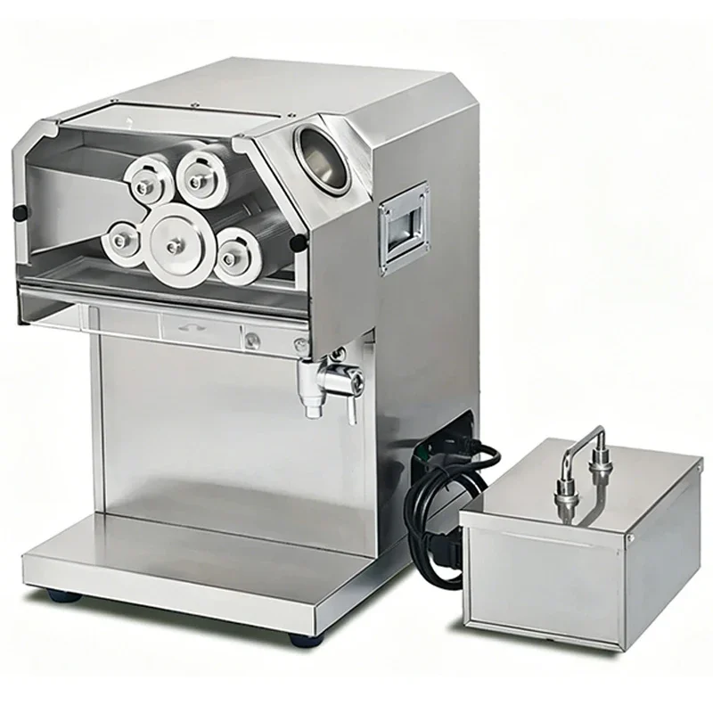 Electric Sugarcane Juicer, Commercial Roller-Press Juicer, Ideal for Beverage Shops, Fruit Shops, and Street Stalls 220V/110V