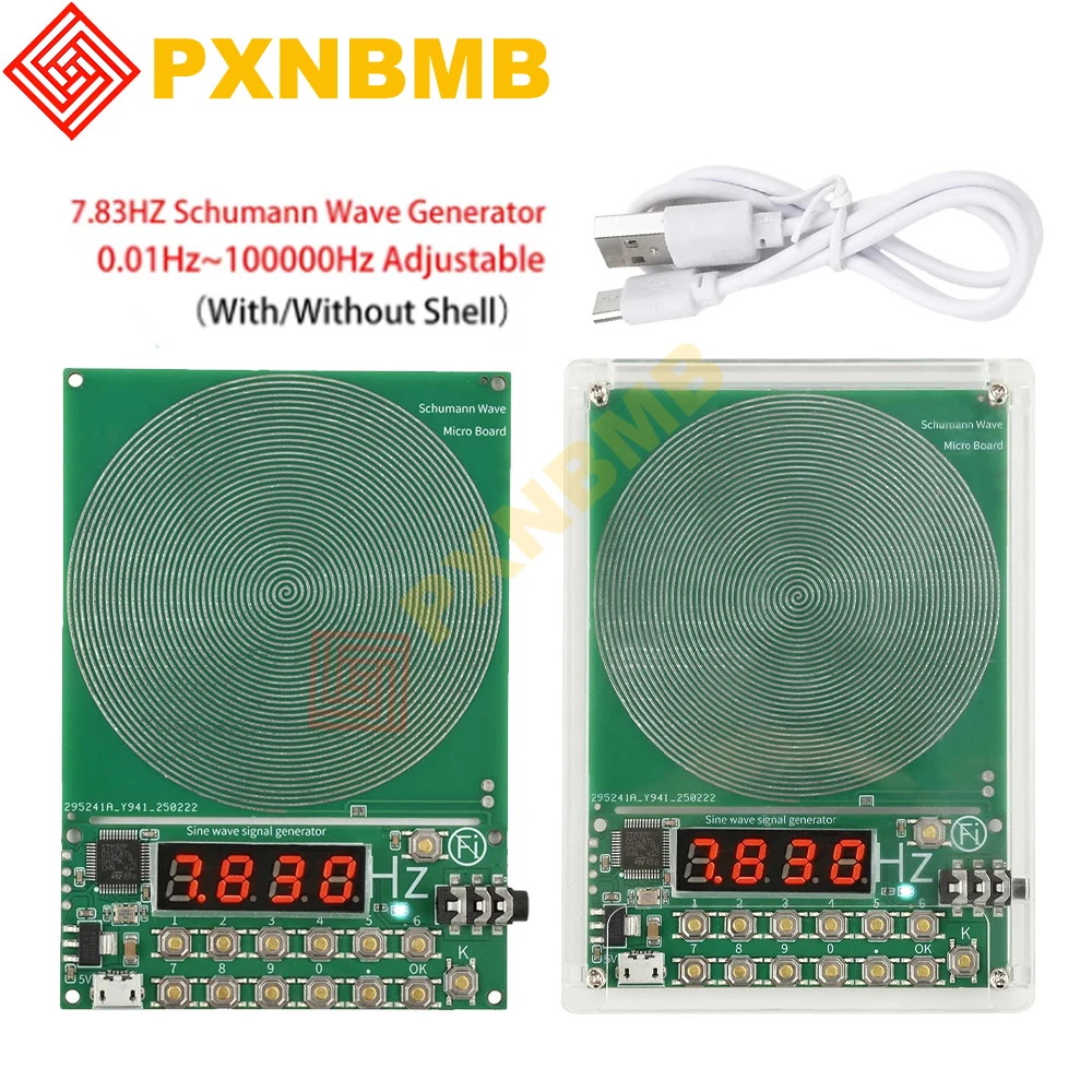 DC 5 В 0,01 Гц ~ 100000 Гц Регулируемая частота 7,83 Гц Генератор волн Шумана Генератор сигналов синусоидальной волны Интерфейс Micro USB