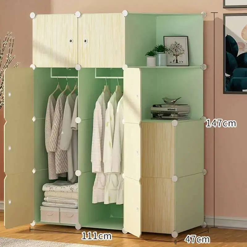 Armario moderno Simple, organizador de dormitorio, almacenamiento de ropa, estante de armario, exhibición de cubo nórdico de plástico, muebles de salón Ropero