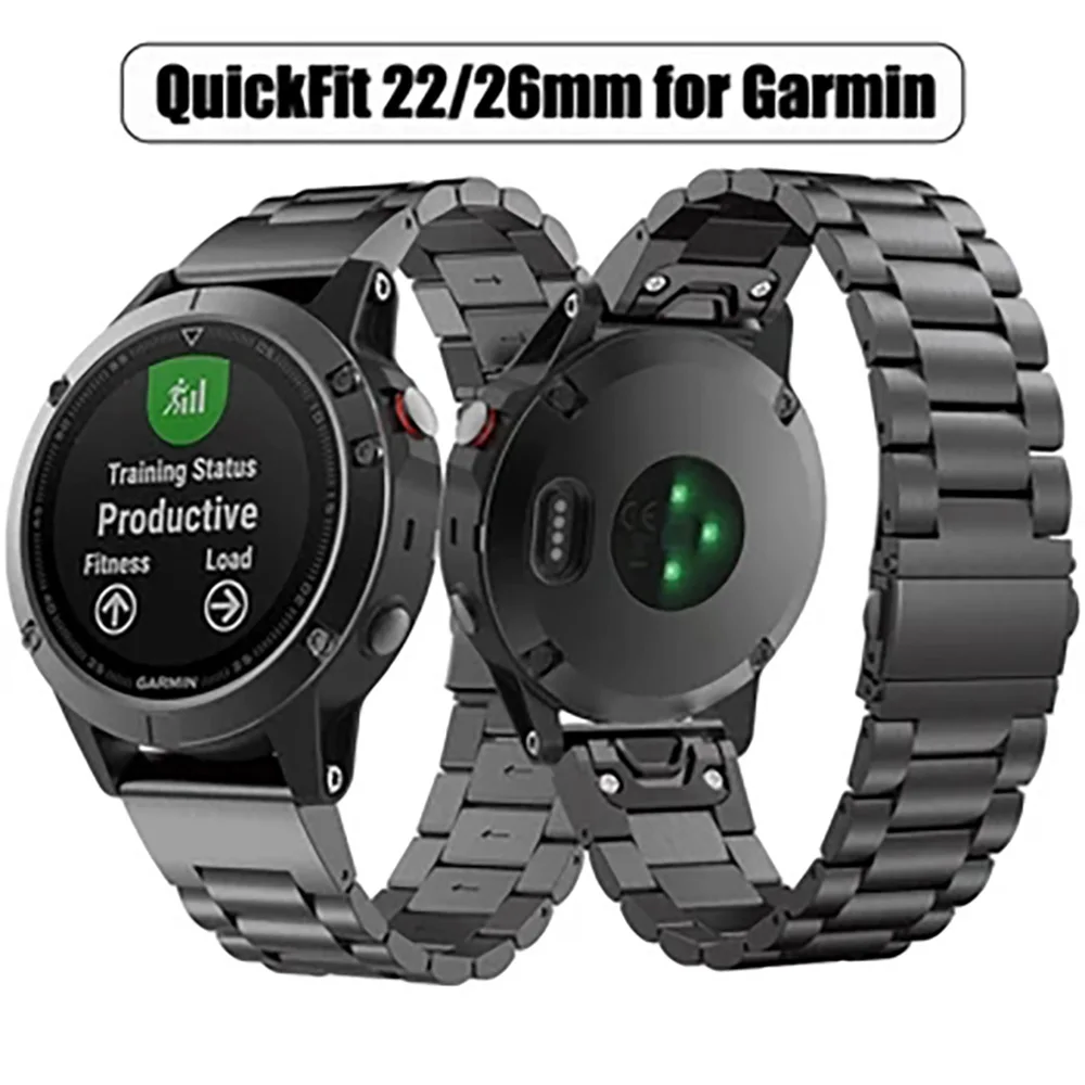 Edelstahlarmband für Garmin Fenix 8 7 7X 6X 6Pro 5X 5Plus Metallband Epix Gen 2 Tactix 22 26mm Quickfit Armband Uhrenarmbänder