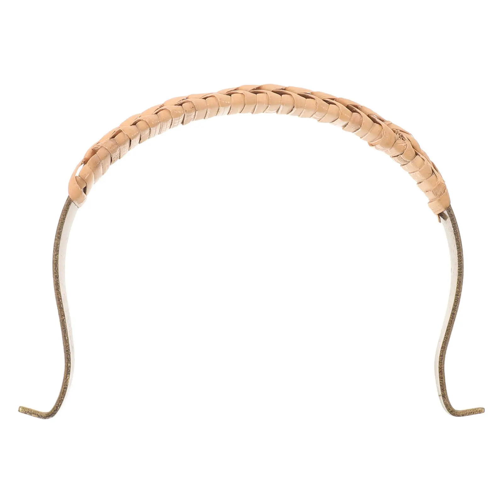 Rattan Metal Teapot Handle Handwoven U-Shape Oriental Replacement Part for Ceramic Pots Decorative Kettle Grip Tea Accessories