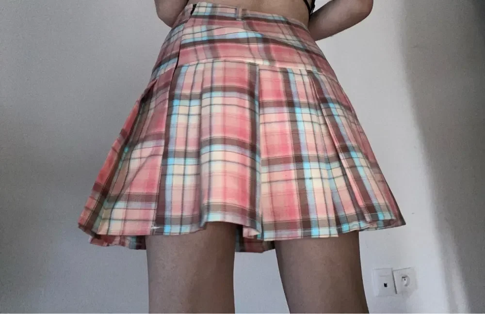 Spring Summer Autumn Women Skirts Student Girl Striped Pleated Waist Female Sweet Mini Dance Plaid Harajuku Skirt Plaid Skirt