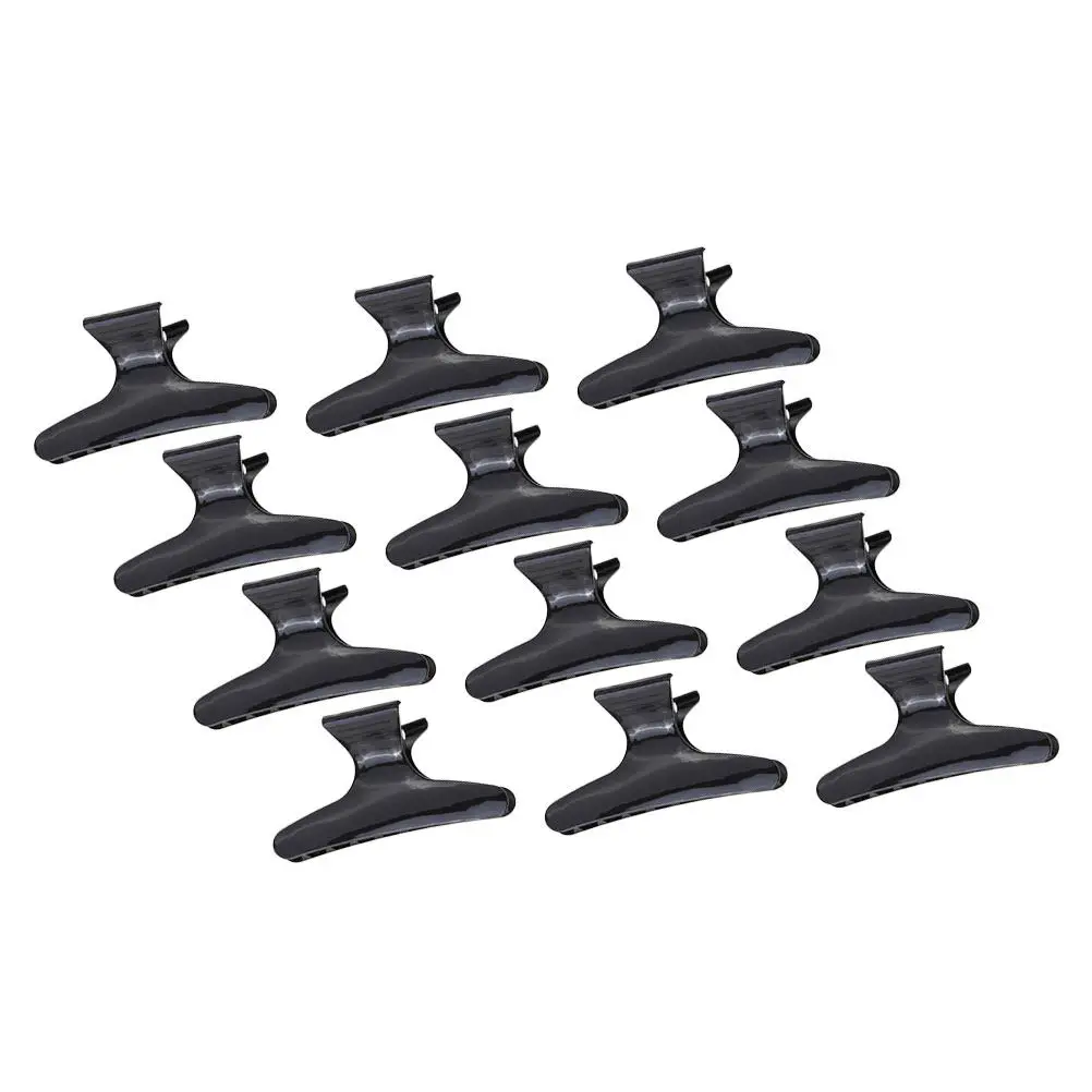 

Набор из 12 пластиковых заколок-бабочек для волос, для салонов и домашнего использования, с надежной фиксацией, аксессуары для укладки волос