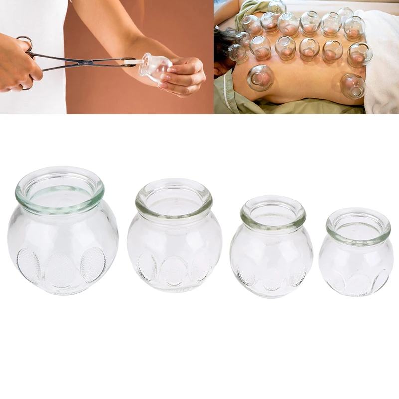 1 Pc Glass Cupping Therapy Device Back Gua Sha Therapy Massager Scraping Massage Fire Cuppings