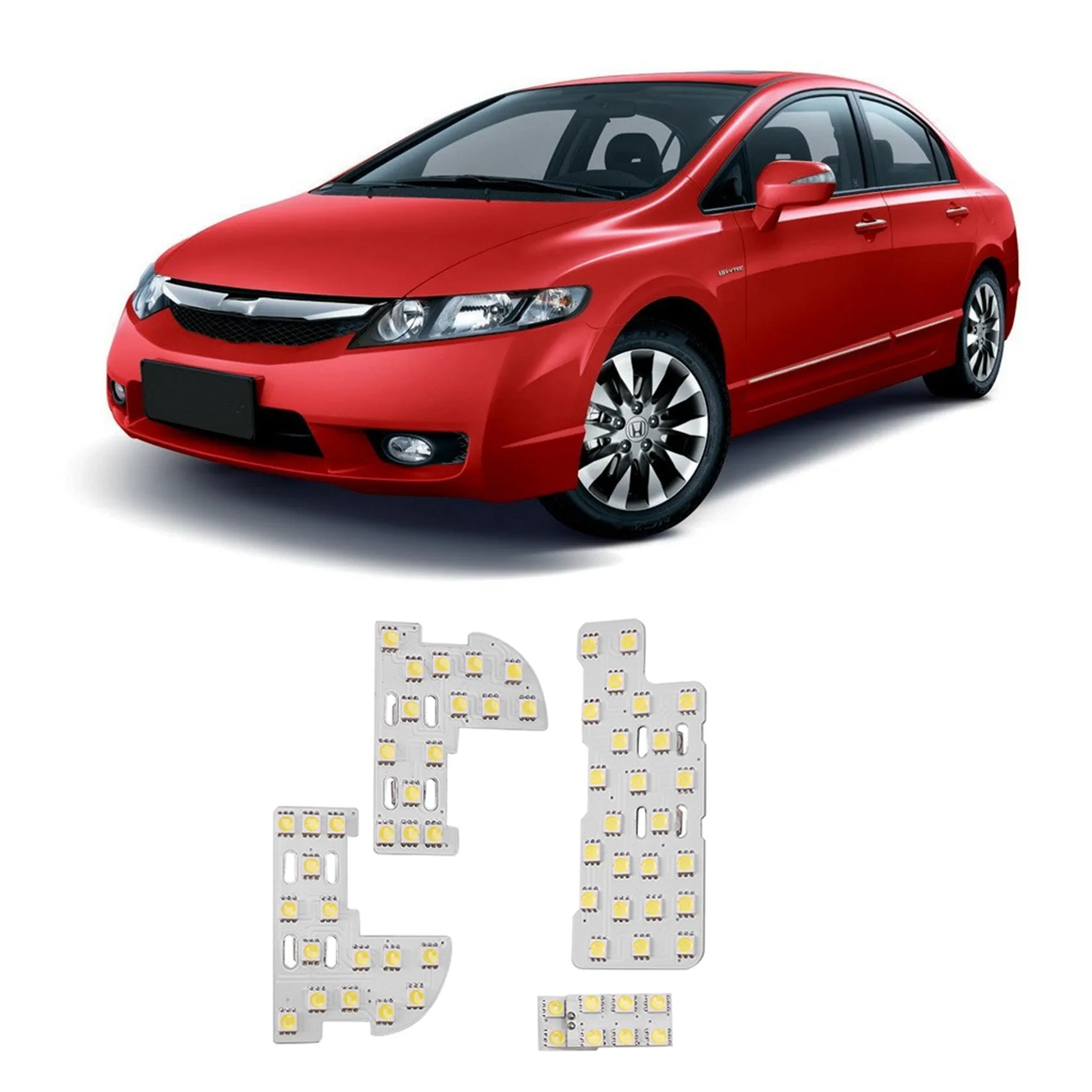 

A13F-Car Interior Lights Interior Roof Ceiling Lights Car Interior Reading Light Kit For Honda Civic Fit 2006-2012