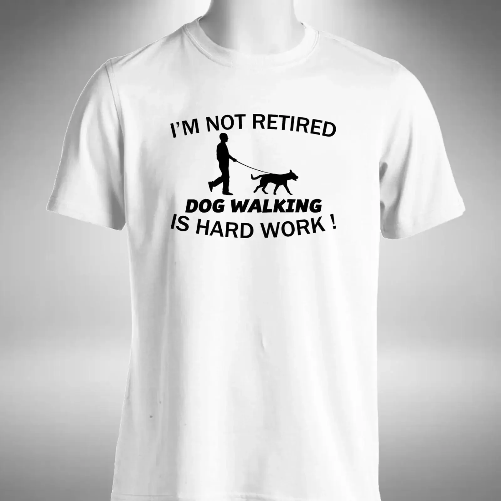 T Shirt Hund Gassi Ruhestand lustig Rentner Geschenk Haustier Tierliebhaber klein bis 5XL vintage Washed Stretched Unisex Soft