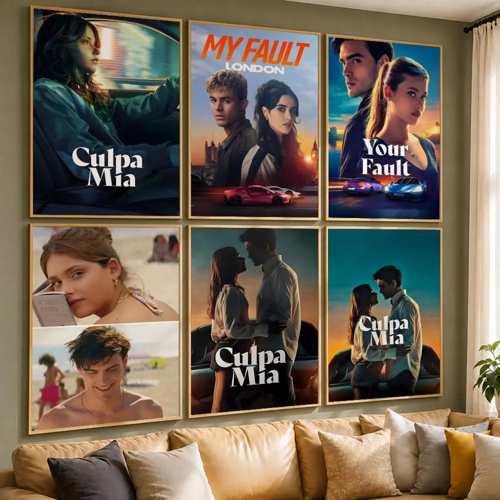 Popular Movie M-My FaultS Poster Vintage Retro Anime Poster Stickers Peel and Stick Wall Art Home Decor