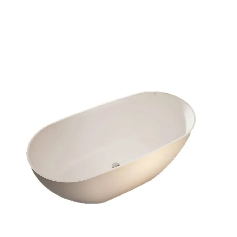 Full Corian Artificial Stone Bathtub for Independent High-End Hotel B&B Integrated Linear Durable Bubble Home Bathtub
