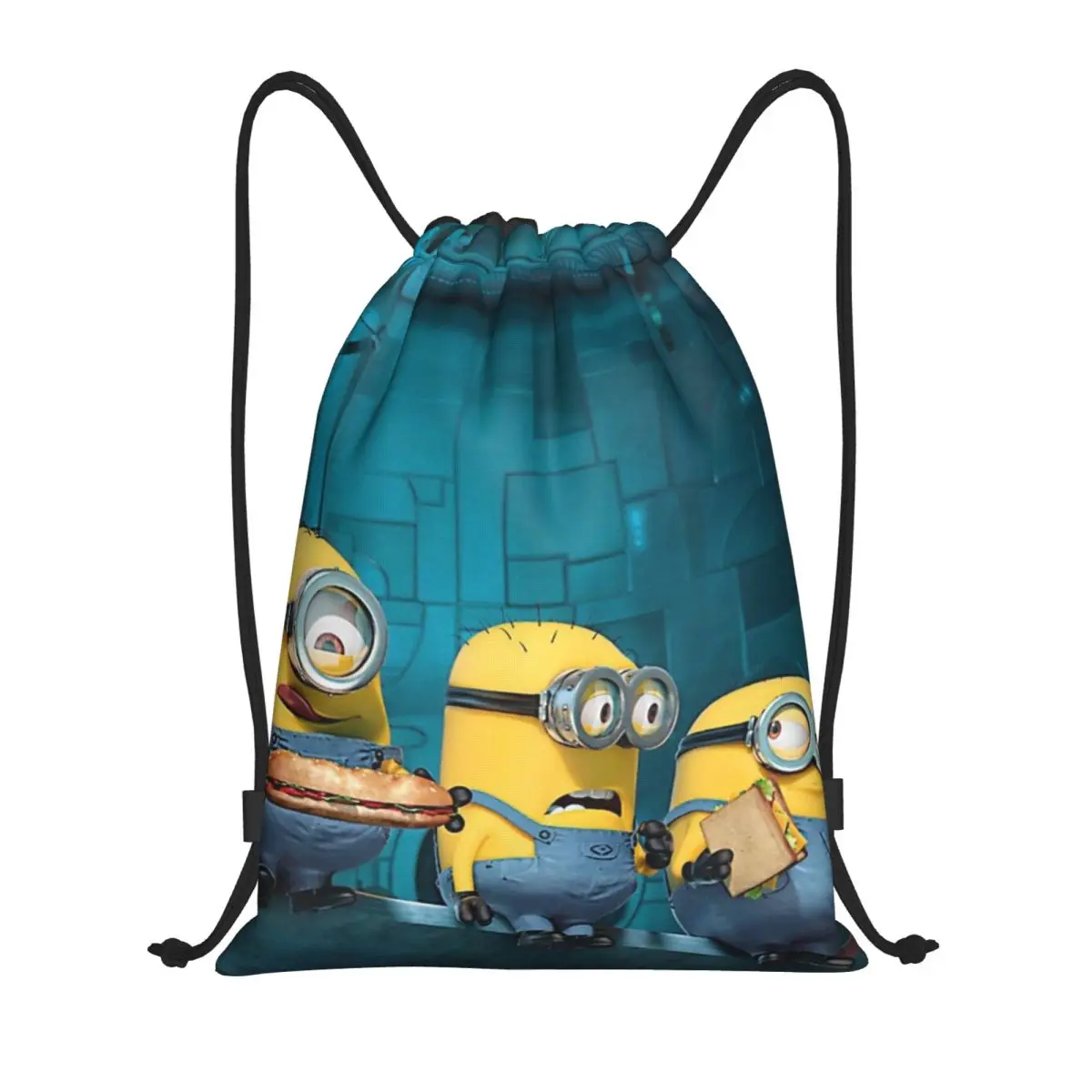 

Minions Portable Sports Bag Thicken Drawstring Belt Riding Backpack Gym Drawstring Shoes Bag Clothes Backpacks