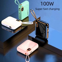 Power bank mini built-in cable 50000mAh ultra fast fast charging portable high capacity power bank