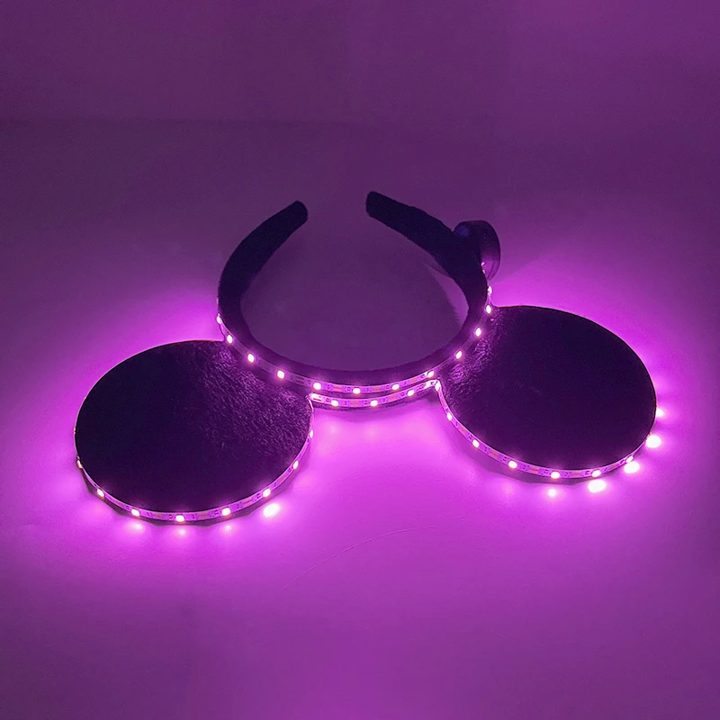 Lovely Glowing Mouse Ear Headband Luminous Headband Light Up Hairband For Women Headwear Neon Cosplay Hair Band Hair Accessories