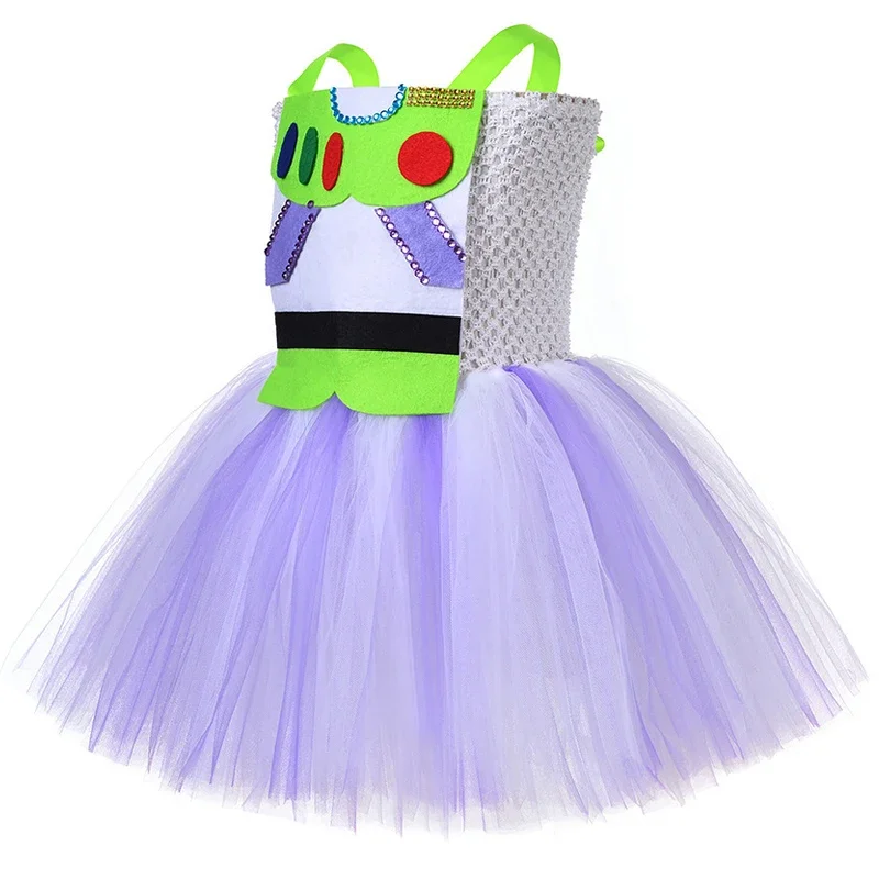 Mädchen-Cosplay-Tüllröcke, Kinder-Trägerkleider mit Netzstoff und Stirnband, Halloween-Party-Performance-Sets, Geburtstagskleid – Detail 5
