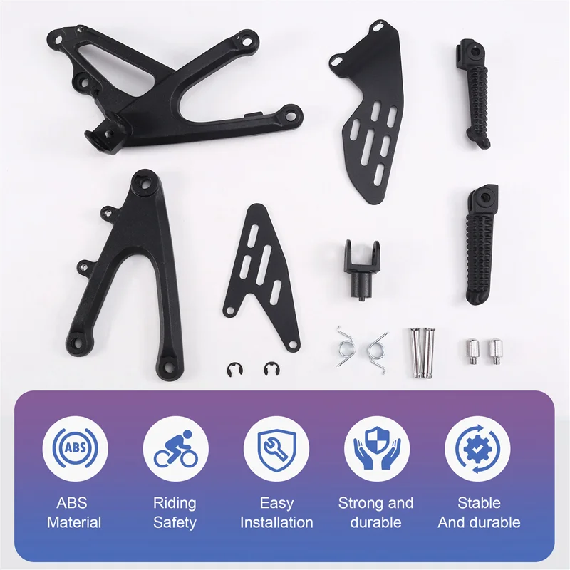 

ABTC-Motorcycle Front Rider Footrest Foot Pegs Footpegs Rearset Brackets For YZF R1 1000 2007 2008
