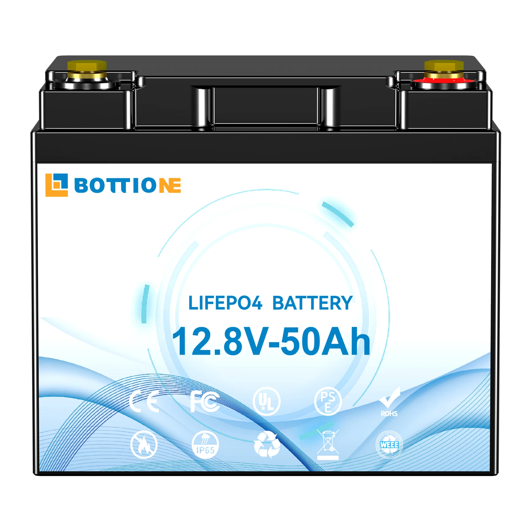 Batería LiFePO4 recargable con BMS, almacenamiento de energía de 12V, 50Ah, 640WH, fosfato de hierro y litio, 50Ah, Stock en la UE