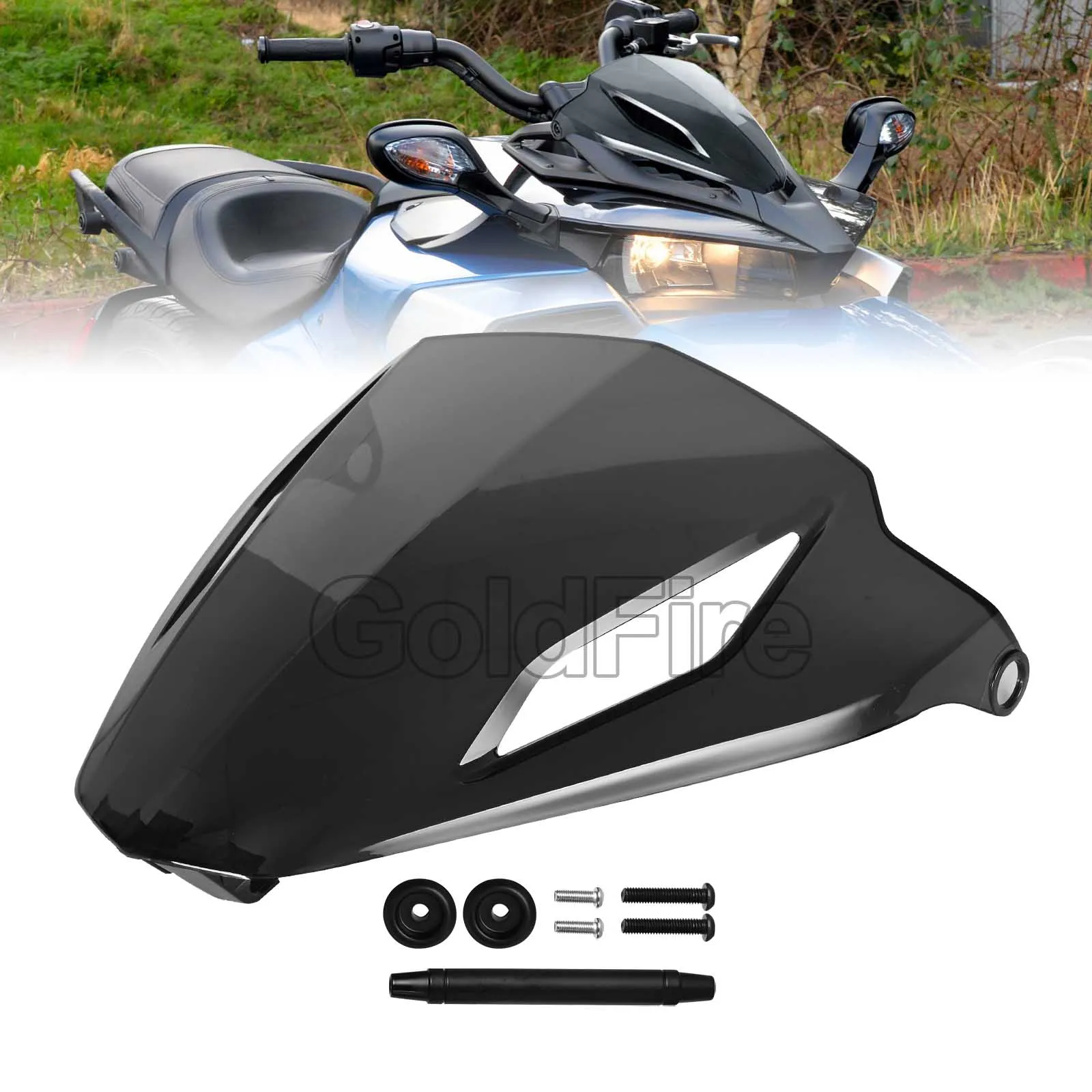 For Spyder F3 Gauge Support Tinted Gauge Spoiler Shield Gauge Cover Protector for Can Am Spyder F3 F3-S 2015-2023 Accessories