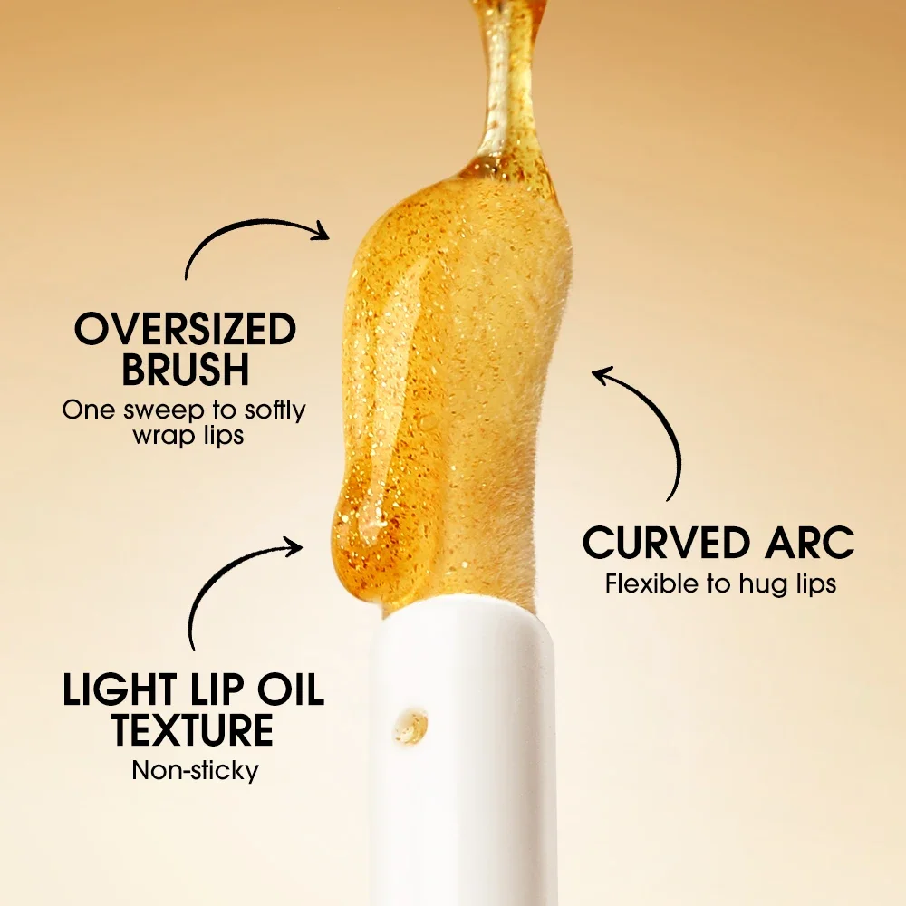 O.TWO.O คริสตัล Lip Plumper GLOSS Lip Oil แต่งหน้า Moisturizing Non-Sticky เซ็กซี่น้ํา Glitter Primer Tint Lip Balm Care แต่งหน้า