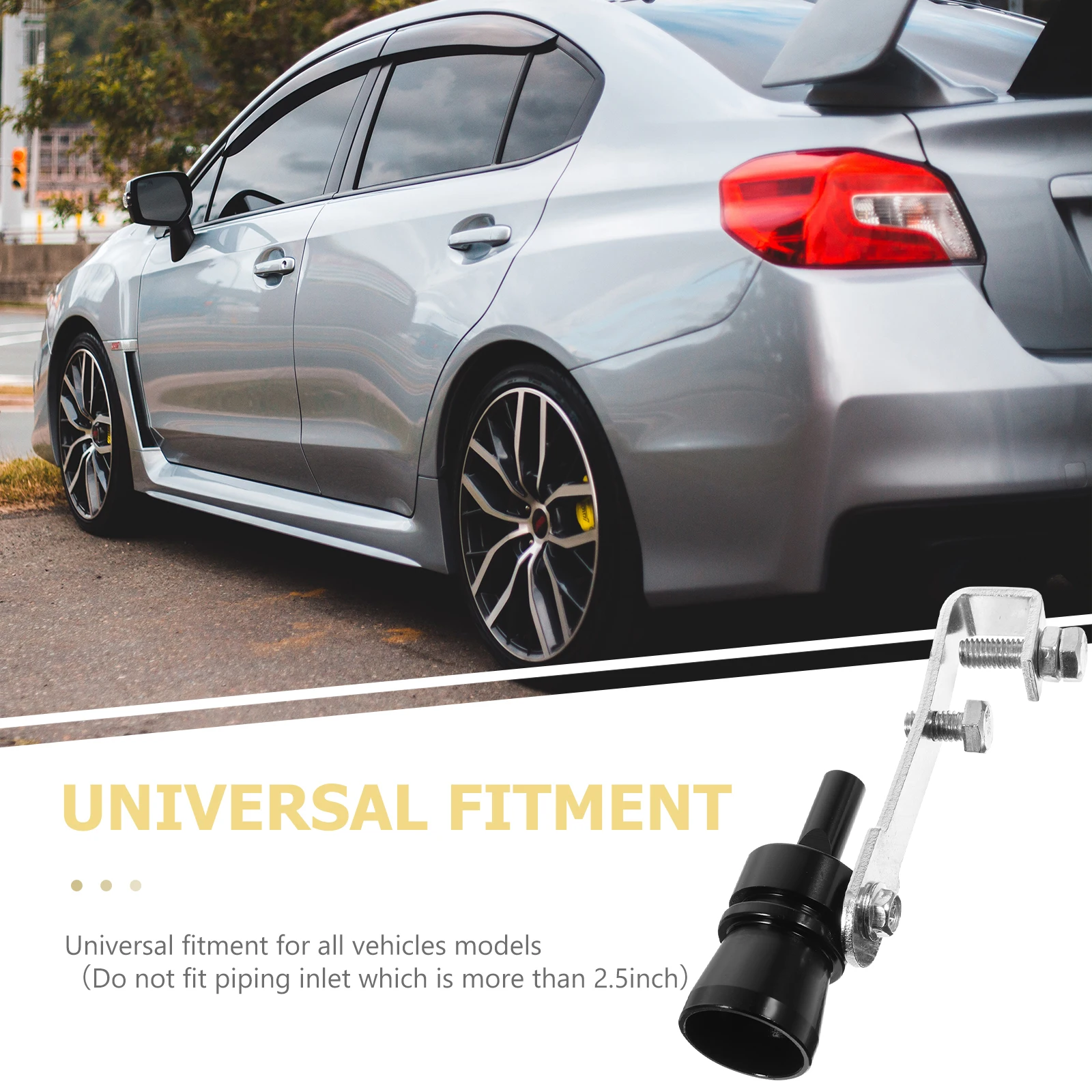 

2pcs Car Tuning Turbine Whistle Exhaust Sound Simulator Tailpipe Roar Maker Universal Fit Lightweight Aluminum Alloy Easy