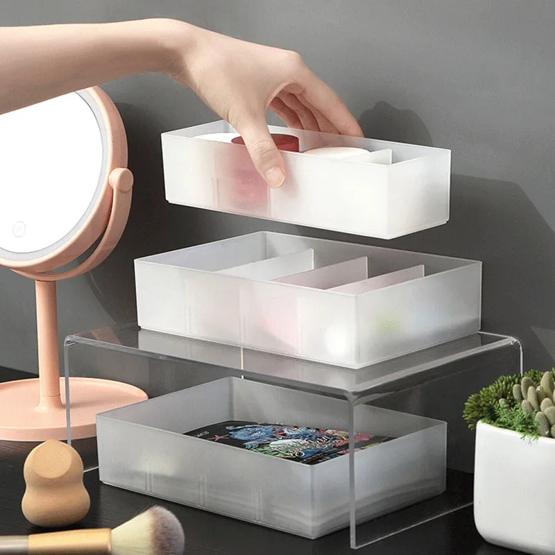 Adjustable Desktop Drawer Storage Box Removable Cosmetic Container Divider Case Makeup Clothes Tableware Holder Organizer