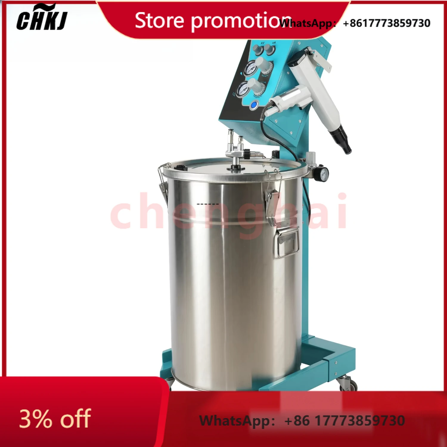 

CKHJ-2025NEWFactory Price Electrostatic Sprayer Powder Coating Gun Painting Equipment Powder Coating Machine Metal Coating Machi