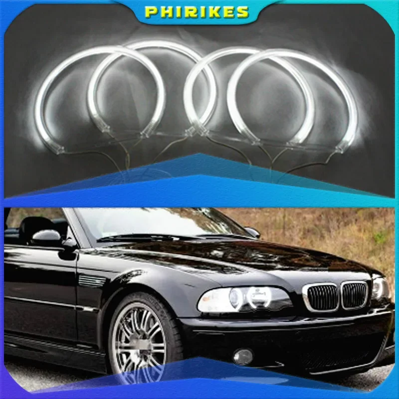 

Niscarda Angel Eyes Light For BMW E36 E38 E39 E46 White Car LED CCFL Halo Rings Headlight Auto DRL 4x 131mm Lamp Kit