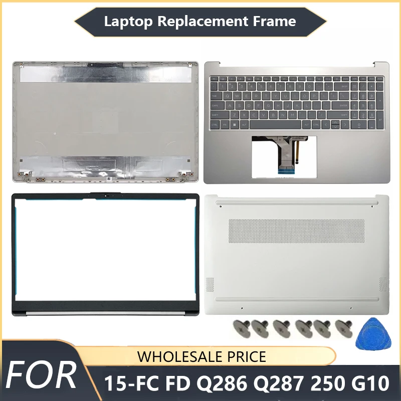 

NEW For HP 15-FC 15-FD Q286 Q287 250 G10 Laptop LCD Back Cover Front Bezel Palmrest US Backlight keyboard Bottom