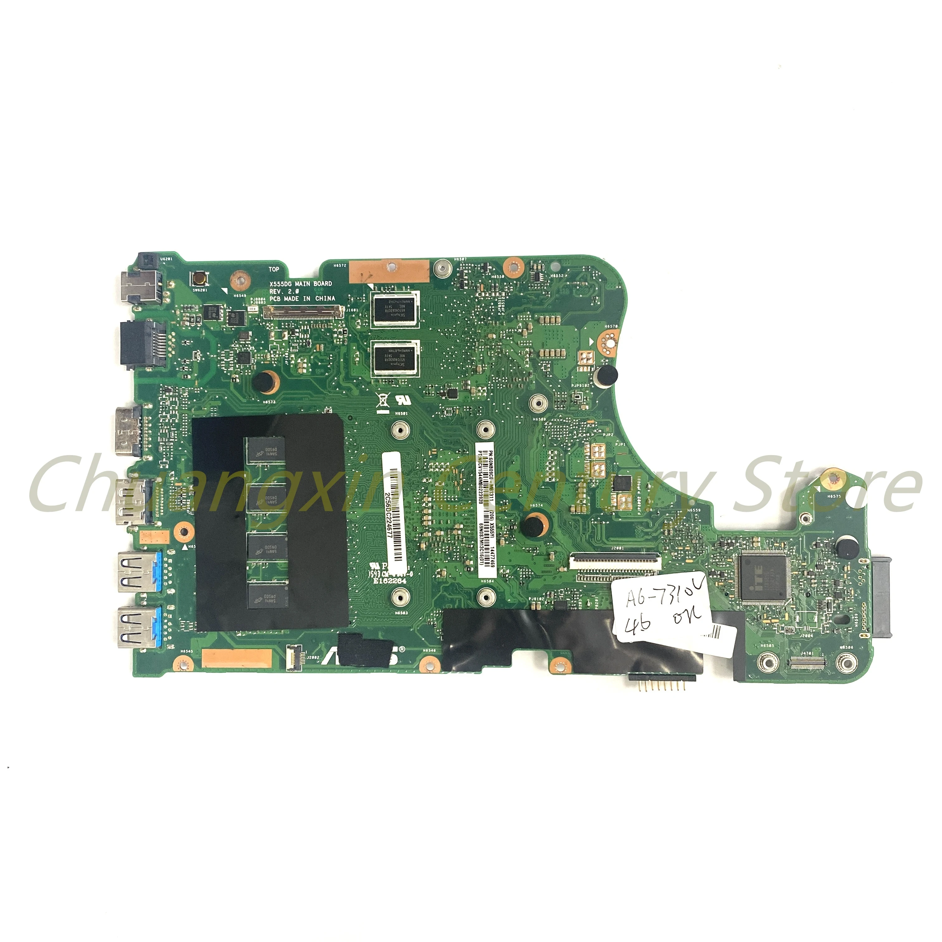 اللوحة الأم X555DG مناسبة للكمبيوتر المحمول ASUS X555Y X555YI X555D X555DA مع وحدة المعالجة المركزية E1 E2 A4 A6 A8 A10 FX-8800P وحدة المعالجة المركزية 4GB RAM 2G GPU