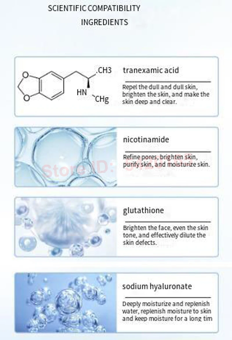 2/5 /10Pairs Tranexamic Acid & Glutathione Peptide Serum – Brightening Facial Care, Fade Dark Spots, Even Skin Tone