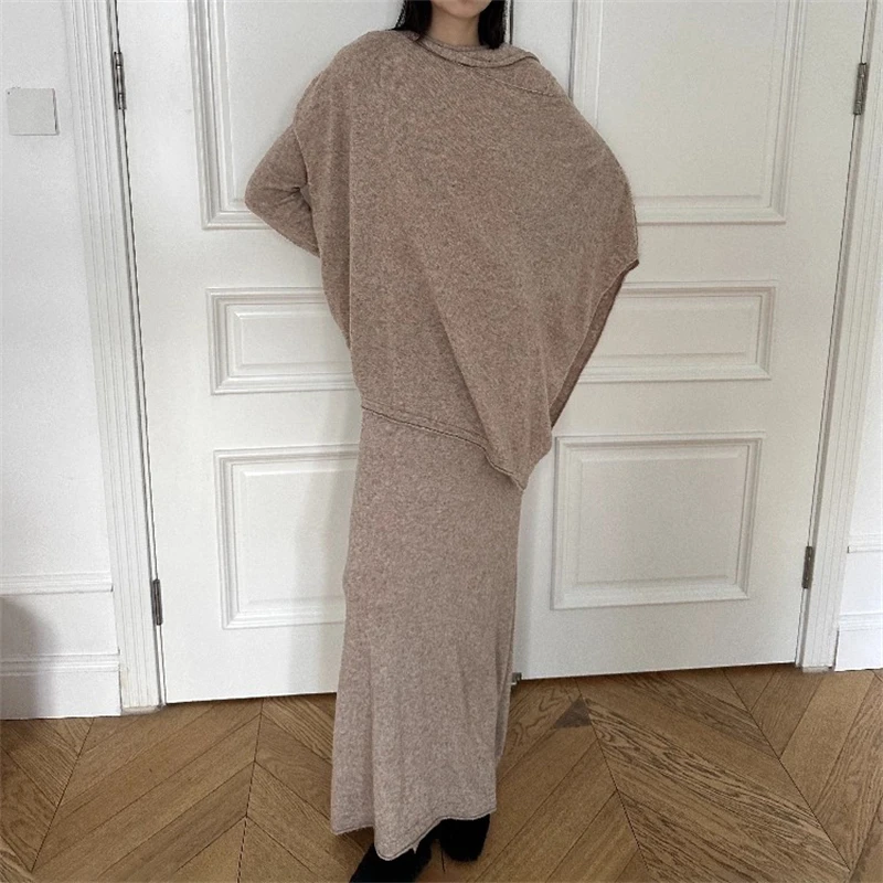 

2026 Spring New Women'sRound Neck Wool BlendKnit Scarf Short Sleeve T-Shirt High QualityFashionable Casual Loose Comfortable Top