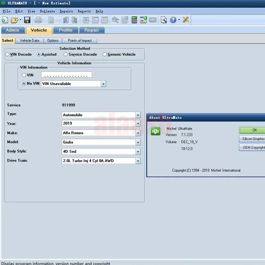 

2023.7 Michel UltraMate 7 Collision Estimating System with Patch + Nitro