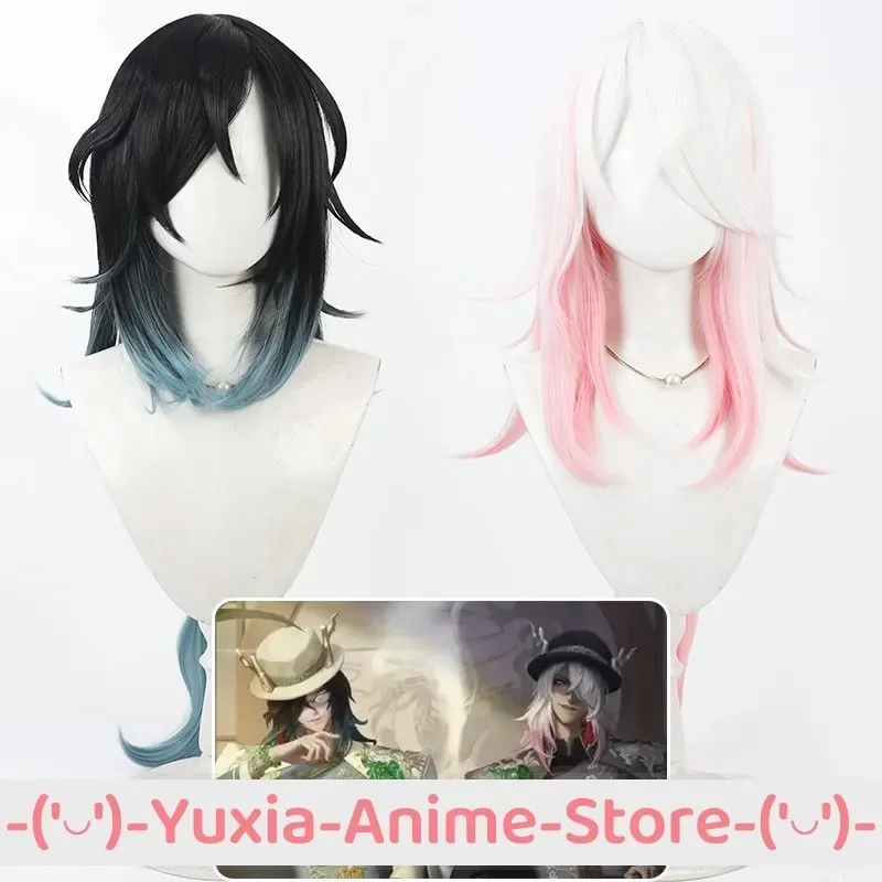 

Identity V Wu Chang Qilin Merchant Xie Bi'an & Fan Wujiu Cosplay Wig Anime Game Roleplay Party Costume Prop Synthetic Hair