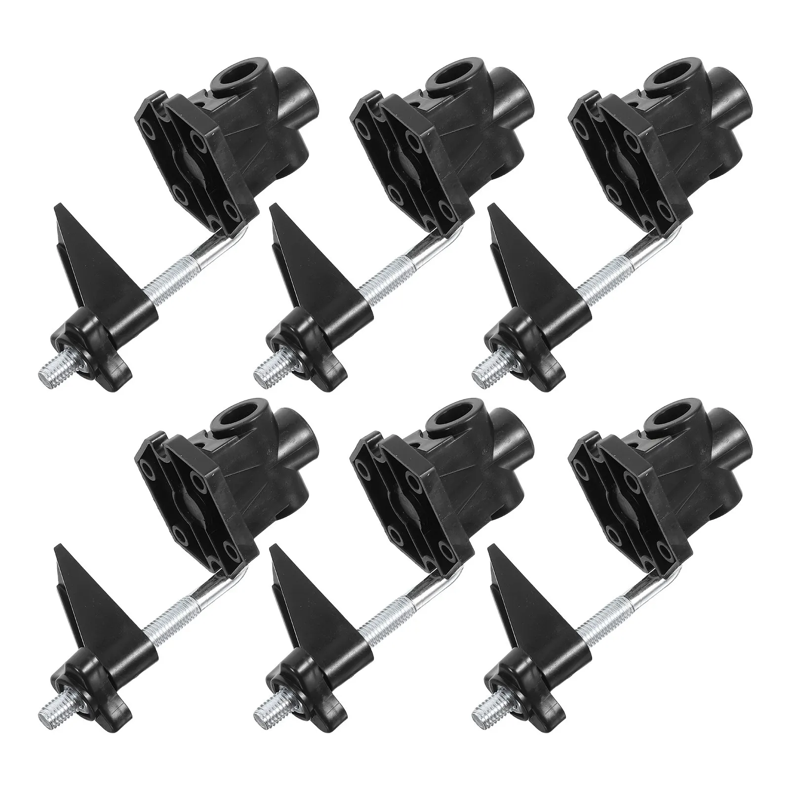 6pcs Metal Table Lamp Clip Holder: Dual-Use Vertical Horizontal Desk Light Mount For 5Cm Surfaces, Anti-Slip Work Study Reading