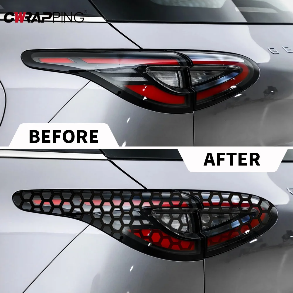 

Сотовые украшения заднего заднего фонаря автомобиля, водонепроницаемые наклейки, тонировочная пленка для заднего фонаря для автомобиля, мотоцикла, наклейки на фары