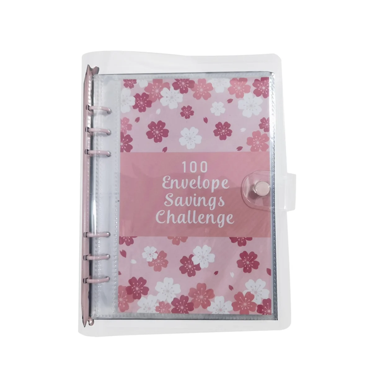 100 Envelope Challenge Binder Savings Binder for Save 5050 with Cash Envelopes for Budget Planning Red