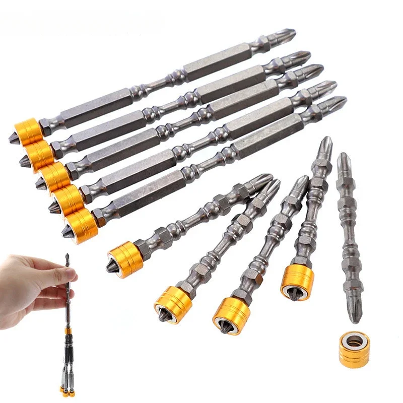 

NEW 10pcs 65mm/110mm Screwdriver Bit Set Phillips Head PH2 Magnetic Bits 1/4'' Hex Shank D1 Steel For Electric Screw Driver